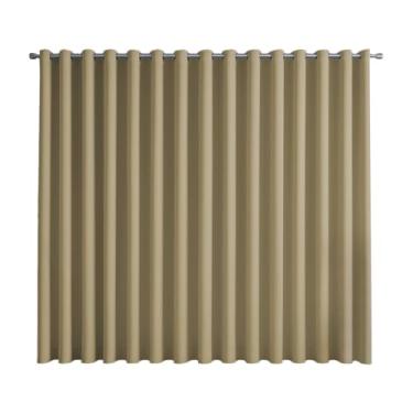 Imagem de Cortina Basic Blackout Tecido Corta Luz 3,00x2,50m para Varão Simples 2m Bege