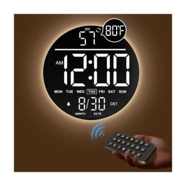 Imagem de Relógio JALL de 10" com grande display digital LED RGB