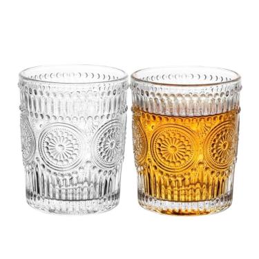 Imagem de Jogo 2 Copo De Whisky Vidro Baixo Para Drink Whiskey Uisque Transparente Zara 275ml Em Casa Tem