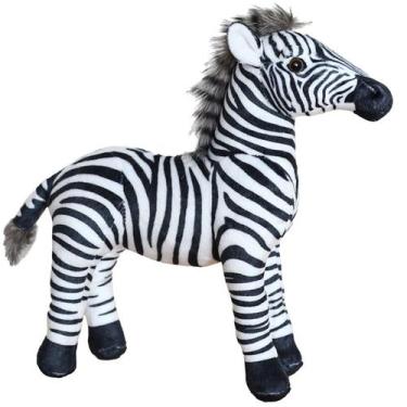 Imagem de Boneca de brinquedo de pelúcia Zebra 25cm para crianças - yiweisai