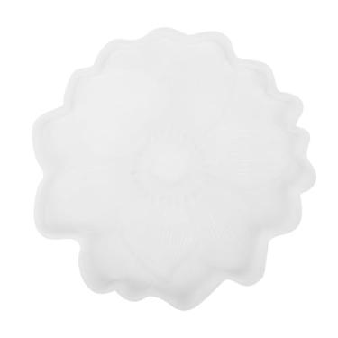 Imagem de Tnfeeon Molde de Resina de Silicone Flor Reutilizável, Flexível, à Prova de Rasgos, Bandeja Floral para Artesanato Em Resina, Decoração de Casa, Projetos (Placa grande B11H37 (diâmetro 35,5 cm/13,98 pol.))
