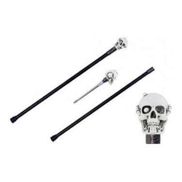 Imagem de Bengala Espada Caveira Haste Camuflada Skull Ornamento Funcional e Dec