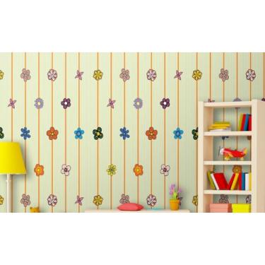 Imagem de Rolo Papel de Parede Auto Adesivo Lavável Full-HD Interno ou Externo Flores e Floral(3,0 x 0,47 metros,06)