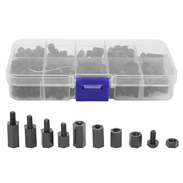 Imagem de Acouto Kit de Suporte de Nylon - Conjunto de 4 Em Fácil de Usar Com Porcas, Parafusos e Espaçadores para Aplicações Versáteis (Parafusos de nylon M3 pretos 300 peças/caixa)