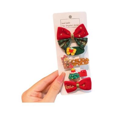 Imagem de Grampo do cabelo do Natal para crianças, acessório requintado do cabel