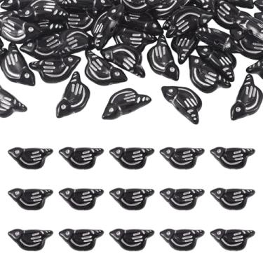 Imagem de 50 peças opacas contas de pombo acrílico animal contas de plástico bonito pássaro contas soltas para bricolage pulseira da amizade brinco colar fazer joias charme estético contas para telefone Starp