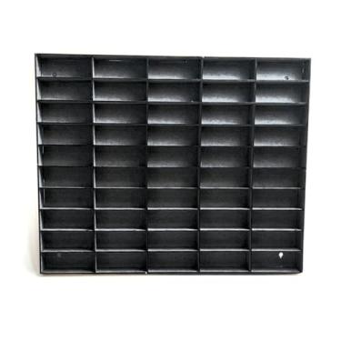 Imagem de Expositor para 50 nichos 1/64 Preto Mdf Porta Carrinhos Coleçoes