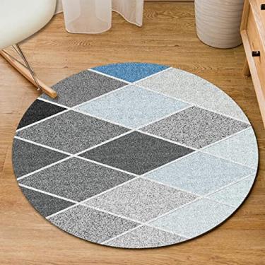 Imagem de Tapete redondo, círculo, macio, antiderrapante, lavável, tapetes para sala de estar, tapetes coloridos fofos para banheiro, entrada, quarto, berçário, A, diâmetro 160 cm