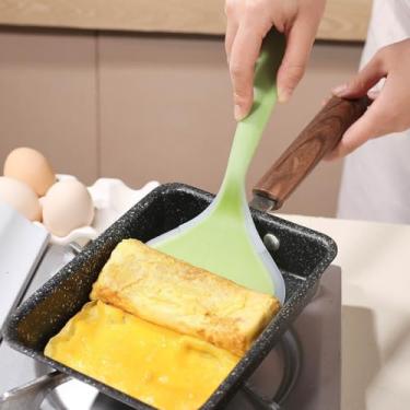 Imagem de Conjunto de espátulas de silicone – espátula de cozinha resistente a altas temperaturas sem arranhões para fritar, panquecas e grelhar