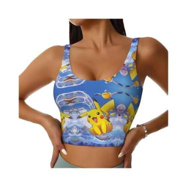 Imagem de Sutiãs Esportivos Personalizados Para Mulheres Pikachu De Alto Impacto