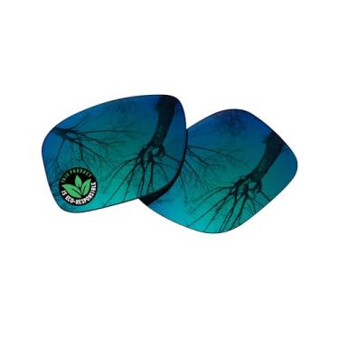 Imagem de Raydi Lentes de reposição de policarbonato para óculos de sol quadrados RayBan RB4263 55 mm, Espelhado verde esmeralda - polarizado, One Size