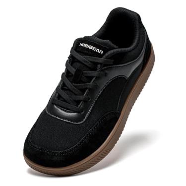 Imagem de HOBIBEAR Sapatos masculinos descalços | biqueira larga | Sapatos de caminhada leves e flexíveis | para trilha/viagem, Preto, 7.5 Wide