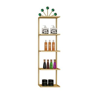 Imagem de Prateleiras de metal para armazenamento de esmaltes de parede, expositor de esmalte de metal de 5 camadas, suporte de exibição de arte de unhas para salões de unhas, prateleiras de armazenamento de