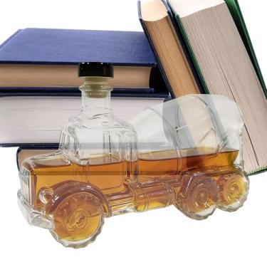 Imagem de Garrafas De Vidro Para Whisky - Dispensador De Álcool 300 ml, Ornamento Para Mesa - Garrafa Decantadora De Licor - Para Bebidas De Conhaque, Reuniões Familiares, Festas, Casamentos, Restaurante E