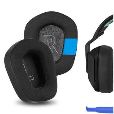Imagem de Geekria Almofadas auriculares de substituição em gel de resfriamento esportivo para fones de ouvido Logitech G733, G535, G335, peças de reparo (preto)