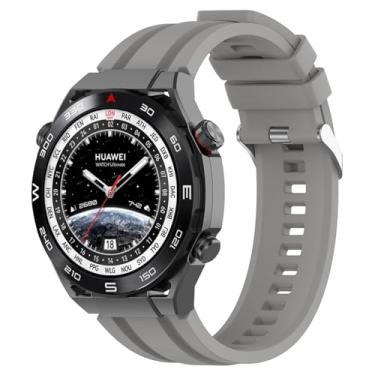 Imagem de KGFCE Pulseira de silicone de 22 mm para relógio huawei gt 4/pro/Ultimate/3/2 de 46 mm para Samsung Galaxy Watch de 46 mm/watch 3 de 45 mm/Gear S3 (cinza, 46 mm)
