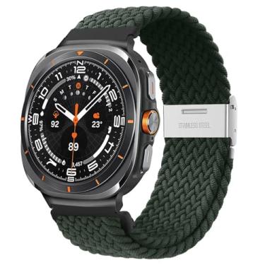 Imagem de QPDRNC Para Galaxy Watch Ultra 47 mm Pulseiras de Nylon Elástico Trançado Solo Loop Pulseira, Ultra 47mm, Ágata