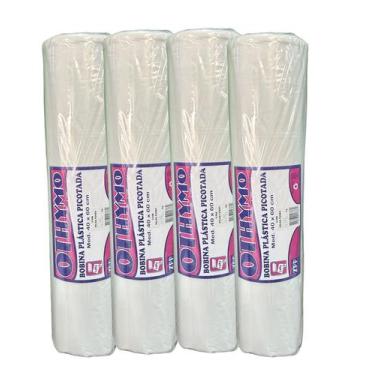 Imagem de Bobina plástica picotada 40x60 4un saco transparente mercado - E A COS