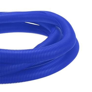 Imagem de DMiotech Tubulação dividida de tear de arame de 6 metros, protetores de cabo de conduíte flexível para animais de estimação para escritório, casa, jardim, azul