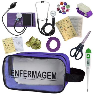 Imagem de Kit Enfermagem Profissional Glicose Estagio Saude Completo - PREMIUM, 