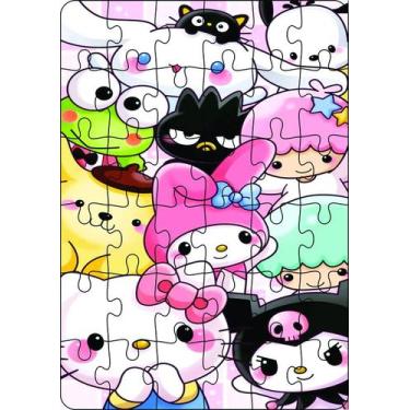 Imagem de Quebra-Cabeça Infantil Turma Hello Kity 36 Peças MDF 18x26 - Brother'S