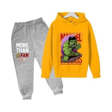 Imagem de Conjunto De Moletom Com Capuz Do Hulk Para Crianças, Suéter E Calças D