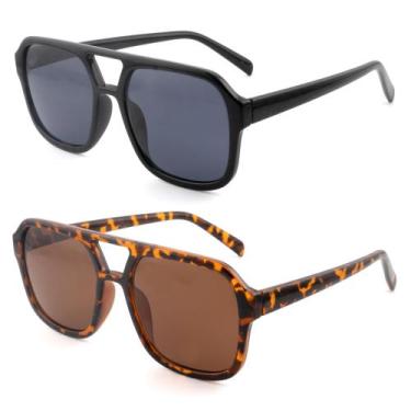 Imagem de SOPHILY Gafas de Lectura Aviador 2 Pares Negro y Carey +3.5