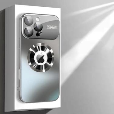 Imagem de Capa magnética com janela grande e elegante para iPhone 17 16 15 14 13 12 11 Pro Max Plus, protetora e com carregamento sem fio
