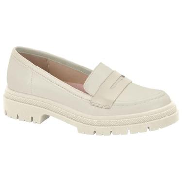 Imagem de Mocassim Loafer Tratorado Napa Branco Off Moleca 5775.105