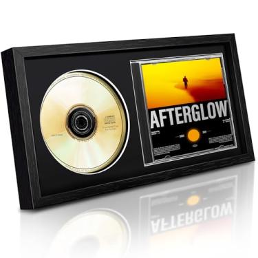 Imagem de tutata Moldura para exibição de CD, caixa de exibição de CD assinada para parede e mesa, decoração de casa, preta