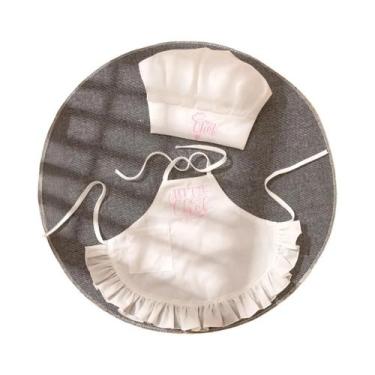 Imagem de Conjunto De Avental De Chef Para Menina Recém-Nascida Com Bordado Fofo