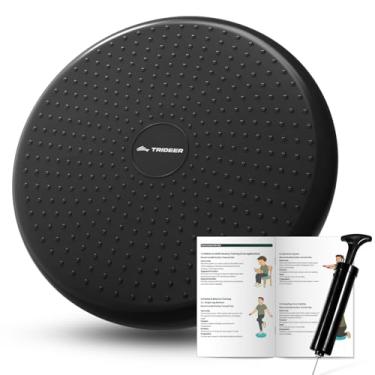 Imagem de Almofada oscilante inflada Trideer – sala de aula flexível (extra espessa), disco de equilíbrio central (várias cores), assento para crianças sensoriais (escritório, casa e escola)