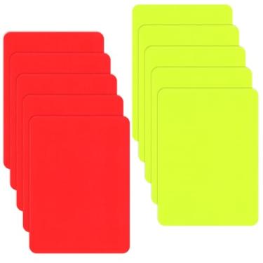 Imagem de Mabor 10 cartas amarelas vermelhas para árbitro - Livro de pontuação de basquete e cartas de árbitro de futebol, kit de oficiais de jogos esportivos