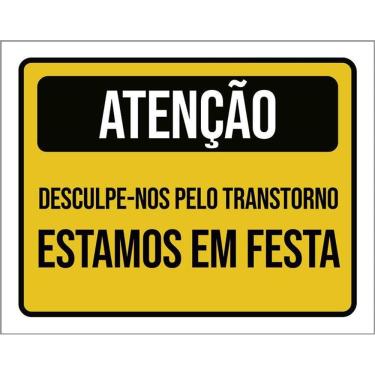 Imagem de Kit 3 Placas Aniversário Criança Estamos Em Festa