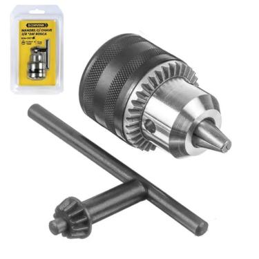 Imagem de Mandril Com Chave 3/8 Rosca 24F Para Furadeira