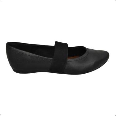 Imagem de Sapatilha Ortopédica Boneca Usaflex Couro Feminina Dança elastico T755