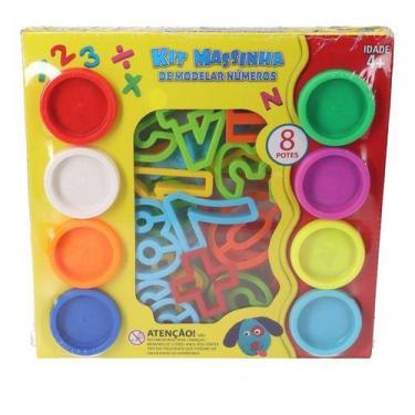 Imagem de Kit Massinha Modelar Números Brinquedo Alfabetização Criança - anjo da