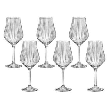Imagem de Taça de Cristal Bohemia Para Vinho Branco 350 ml Tulipa Optic 6 peças 