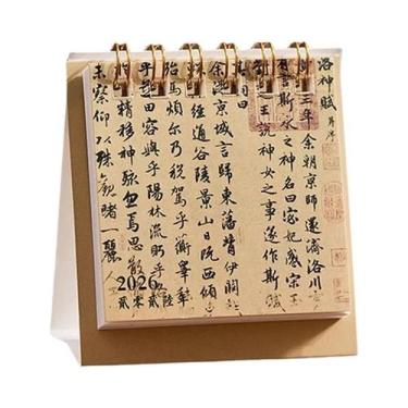 Imagem de Mini Calendário De Mesa 2026 Simples Criativo Com Espiral, Pequena Dec