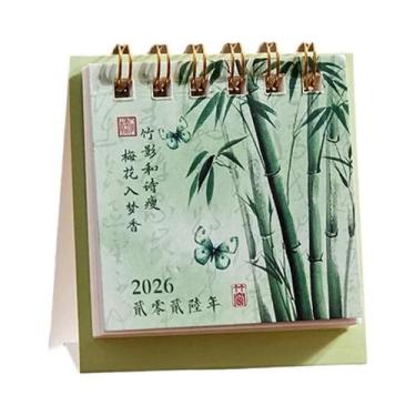 Imagem de Mini Calendário De Mesa 2026 Simples Criativo Com Espiral, Pequena Dec