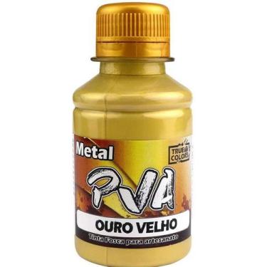 Imagem de Tinta PVA Metal True Colors 7993 Ouro Velho 100 ml - Efeito Metálico -