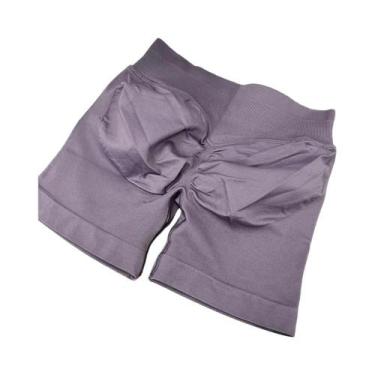 Imagem de Shorts De Yoga E Treino Femininos Com Cintura Baixa, Sem Costura, Com 