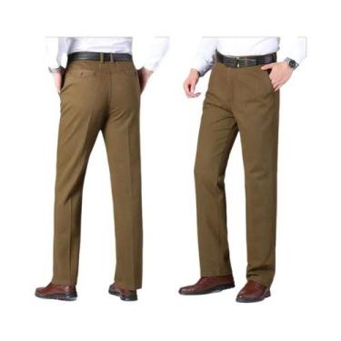 Imagem de Calças Sociais Masculinas Pretas Casuais De Corte Reto Para Outono/Pri