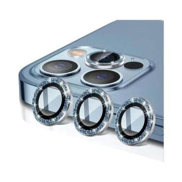 Imagem de Protetor De Lente De Vidro Temperado Preto Prateado Para Câmera De Cel