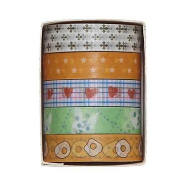 Imagem de Fita Washi Floral Romântica 5 Rolos Fita Decorativa Fofa DIY Fresca Pa