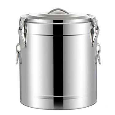 Imagem de Urna de bufê de aço inoxidável para caldeira de água - Urna de chá de água quente portátil com tampa bloqueável e alça de transporte grande para eventos, festas e uso comercial