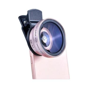 Imagem de Lente Universal De 37mm Para Celular Com Clip 0.45X 49UV Grande Angula