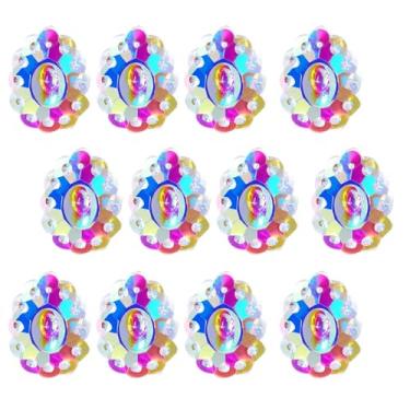 Imagem de HDCRYSTALGIFTS 12 peças de prismas de cristal para janela, criador de arco-íris, lustre de cristais, apanhadores de sol para uso interno, ao ar livre, casa, jardim, decoração de casamento, 50 mm
