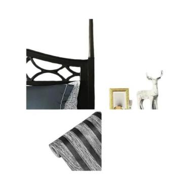 Imagem de Adesivo De Parede Listrado Impermeável De 45CM Para Quarto, Sala De Es