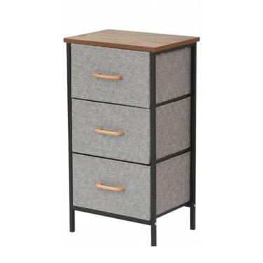 Imagem de Armario Organizador Comoda 3 Gavetas Porta Objetos Roupa Livro Sapato 